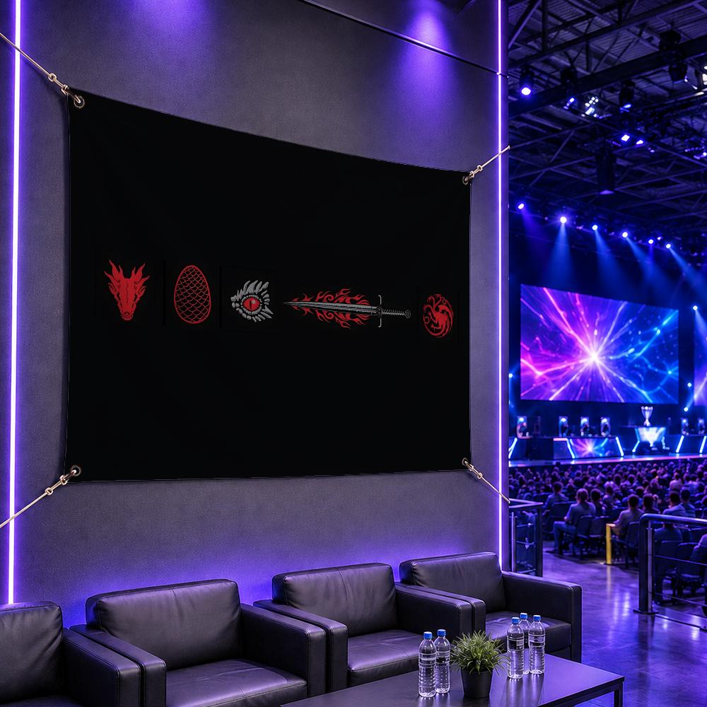Esports Gaming House - Bandiera del Famoso Clan H-House Targaryen,