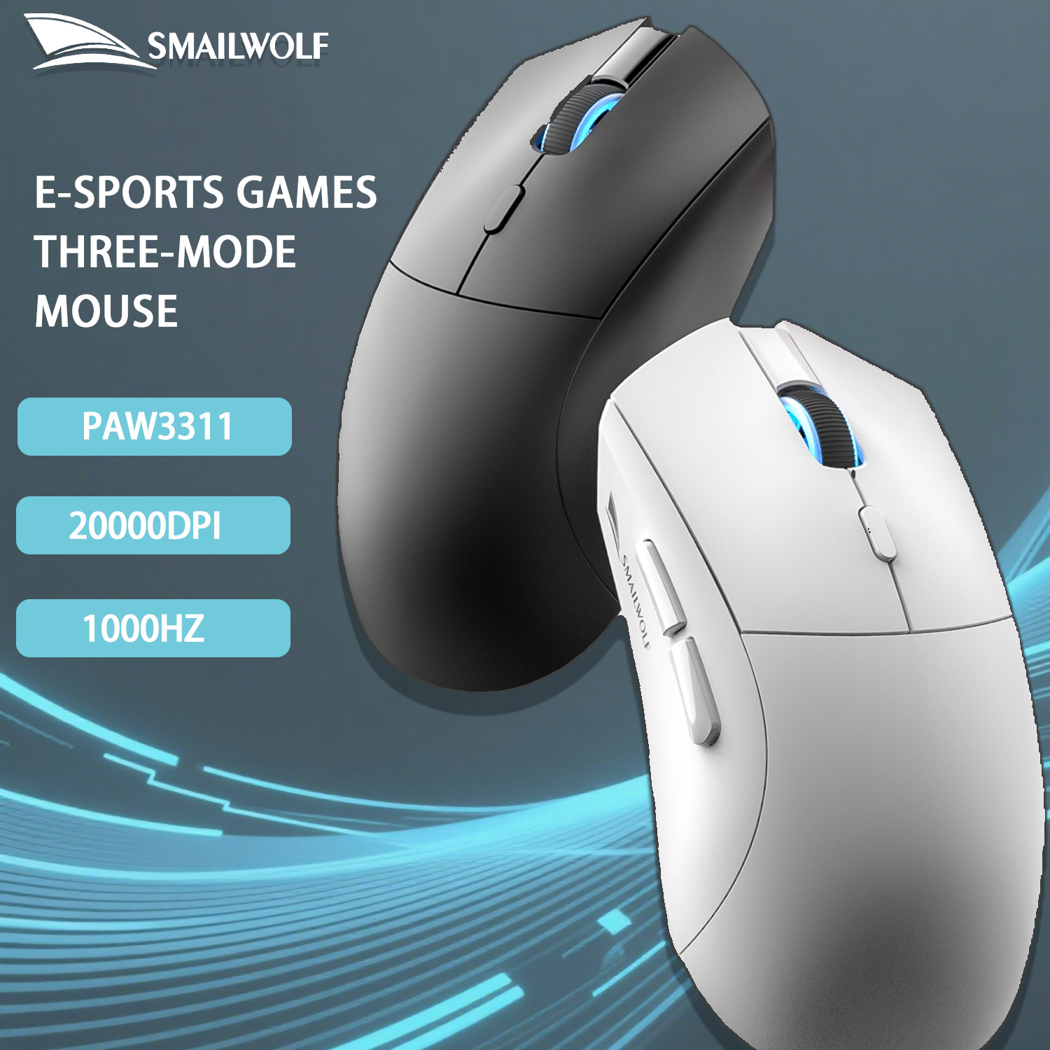 Esports Gaming Mouse Wireless - SMAILWOLF Mouse da gioco e-sport wireless