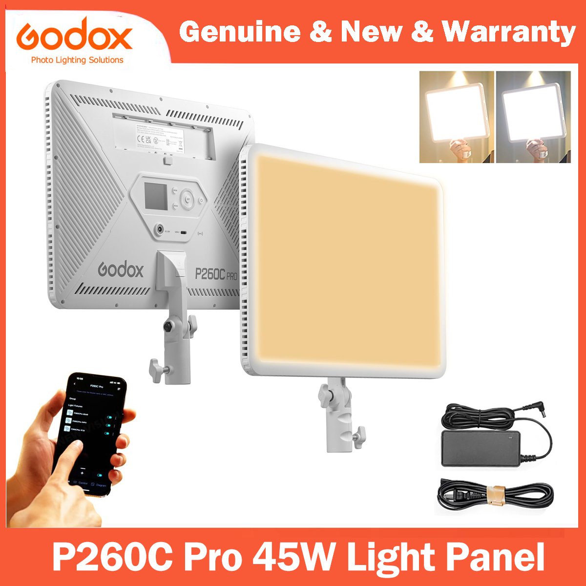 Led Light Panel Stream - Godox P260C Pro Pannello luminoso video