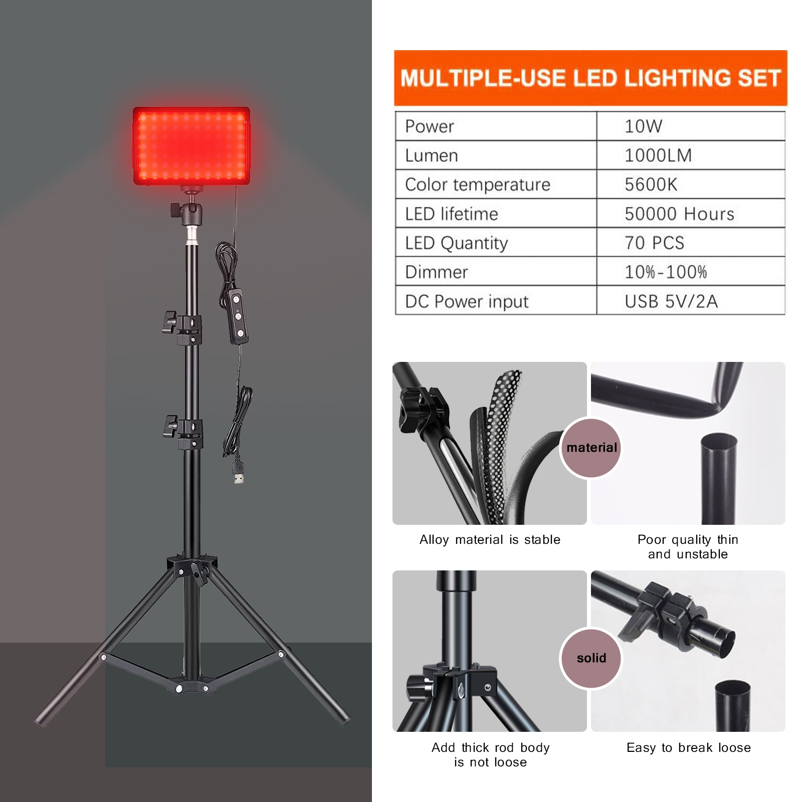 Kit lampada da studio fotograf - Led Light Panel Stream recensione e prezzo