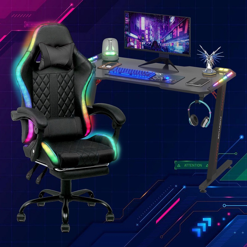 Set di tavoli e sedie ergonomi - Rgb Gaming Chair recensione e prezzo
