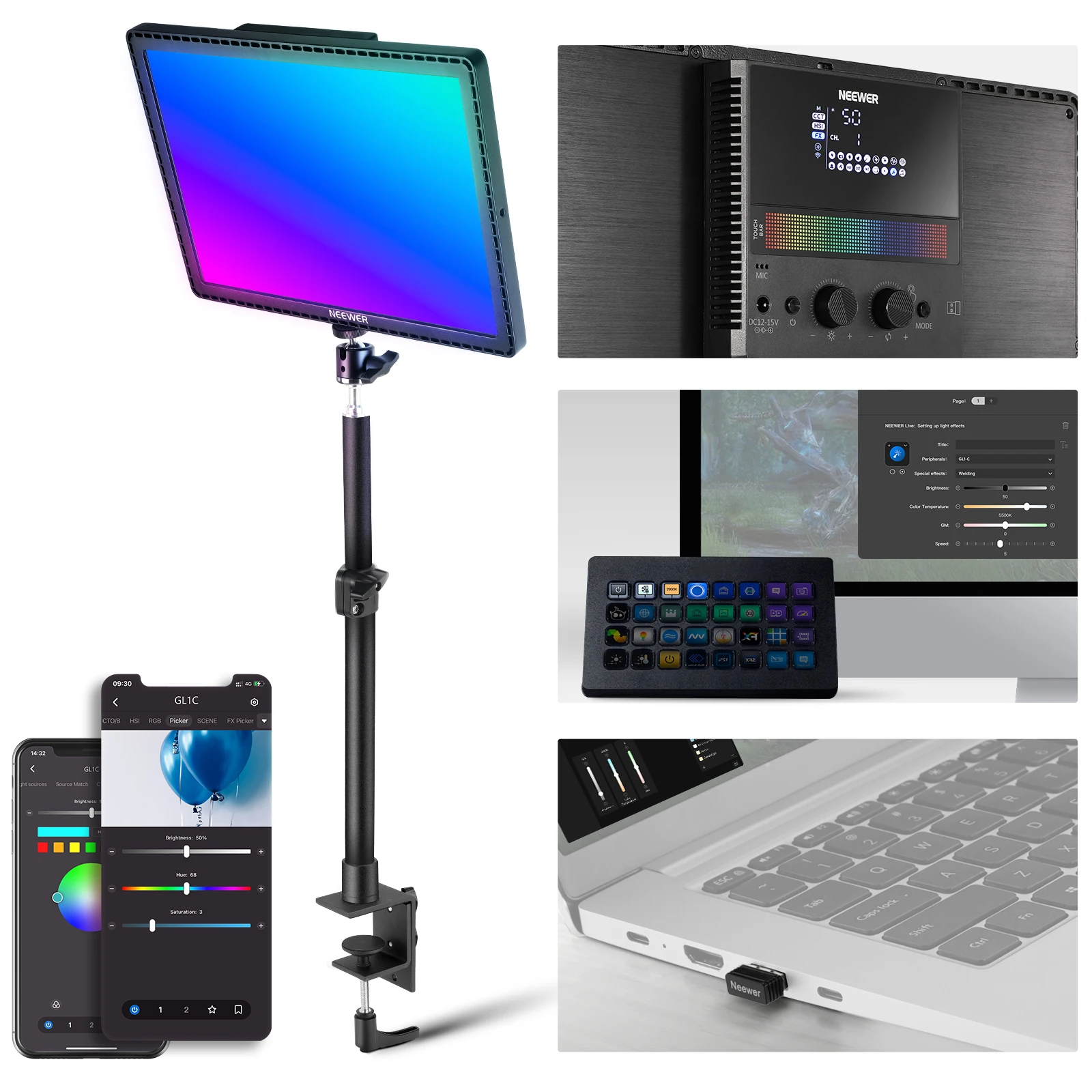 NEEWER GL1C RGB Pannello LED d - Led Light Panel Stream recensione e prezzo