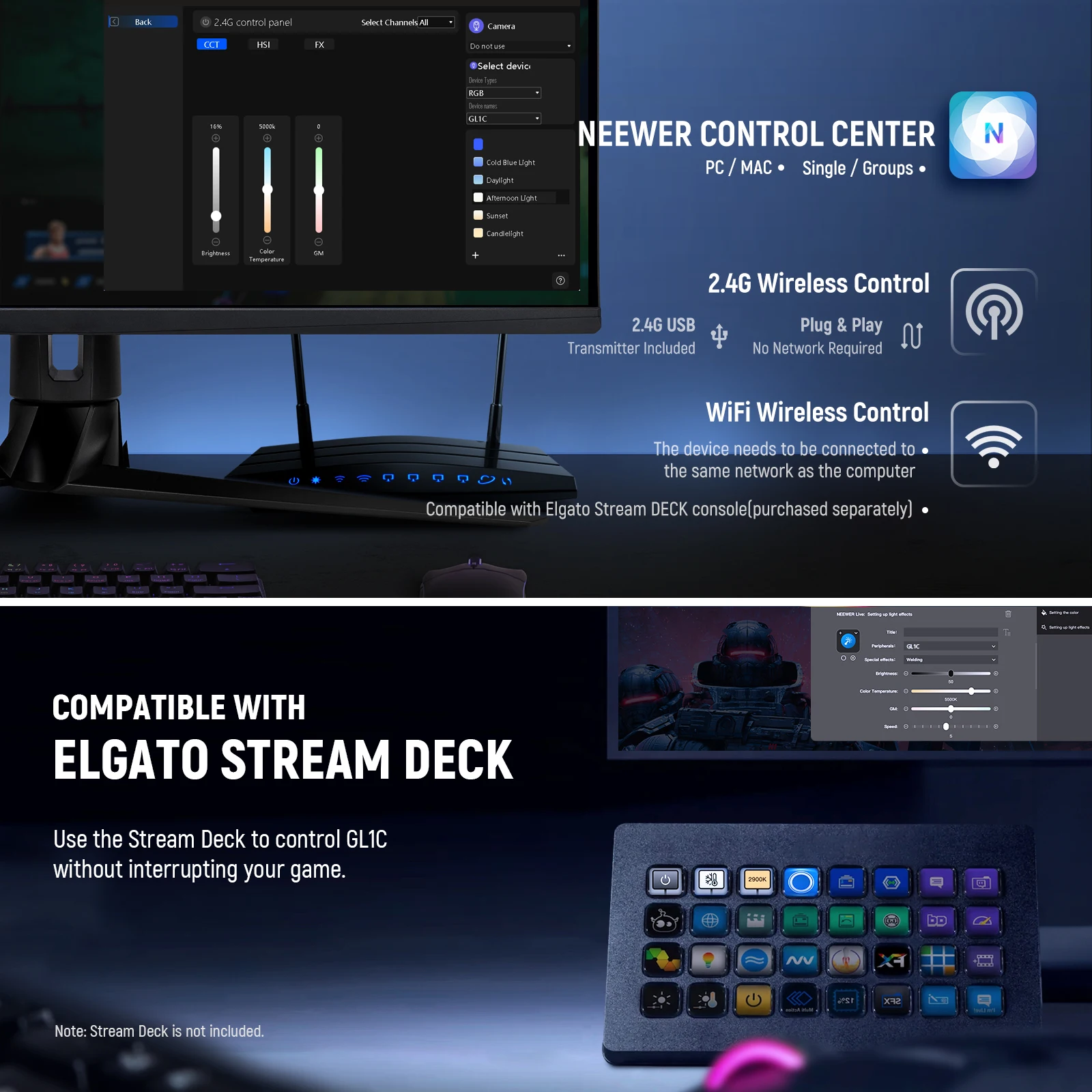 NEEWER GL1C RGB Pannello LED d - Led Light Panel Stream recensione e prezzo