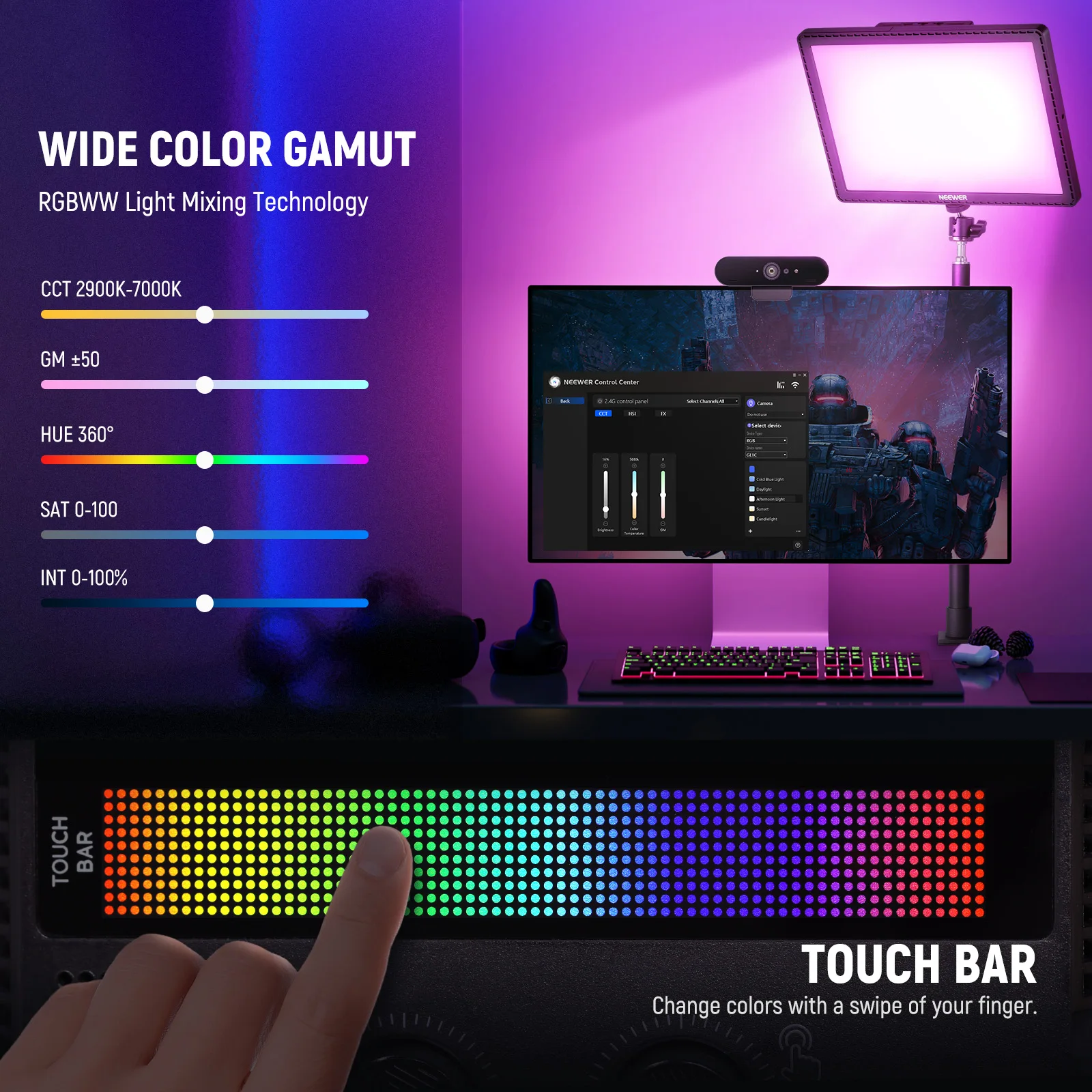 NEEWER GL1C RGB Pannello LED d - Led Light Panel Stream recensione e prezzo