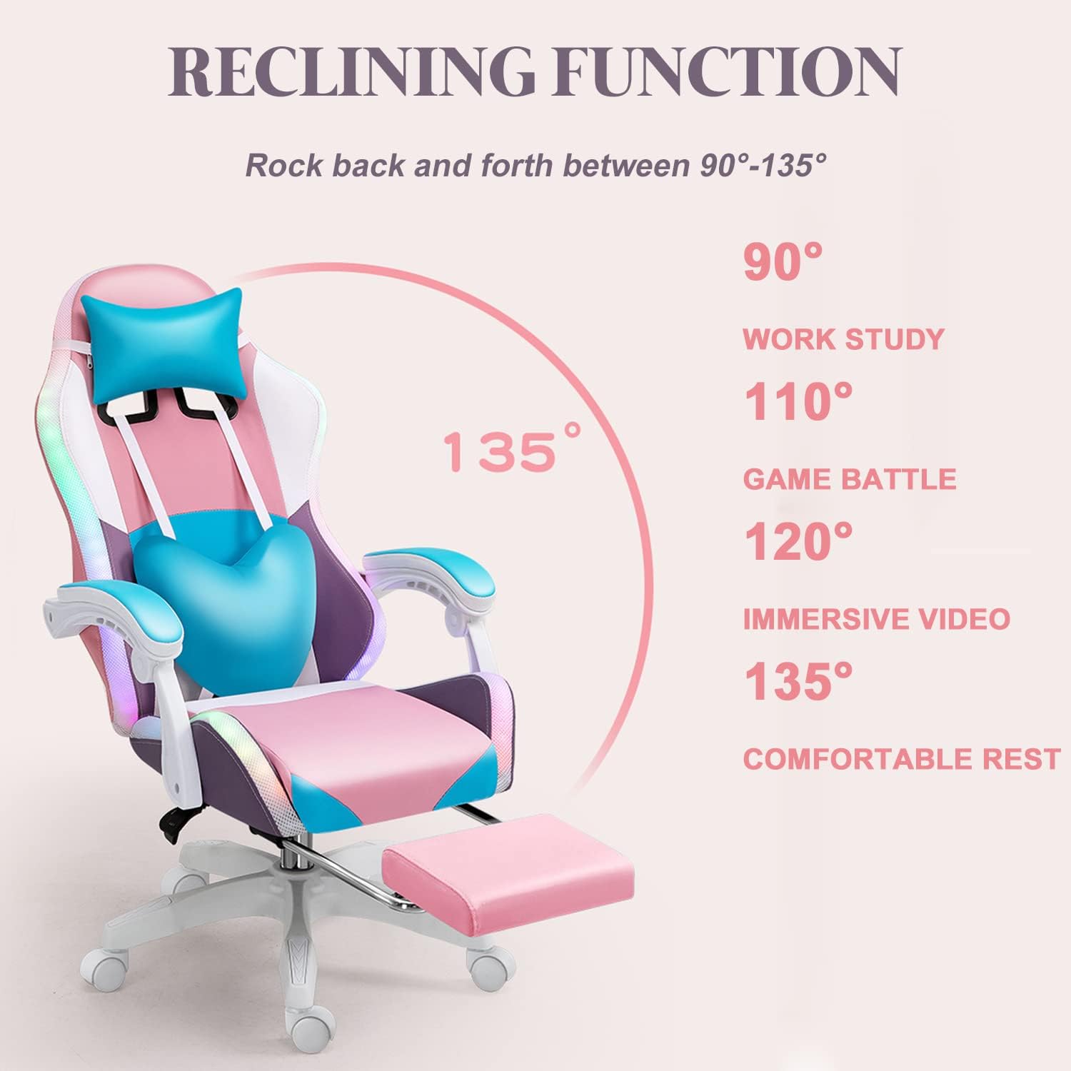 Sedia da gioco LED RGB per adu - Rgb Gaming Chair recensione e prezzo