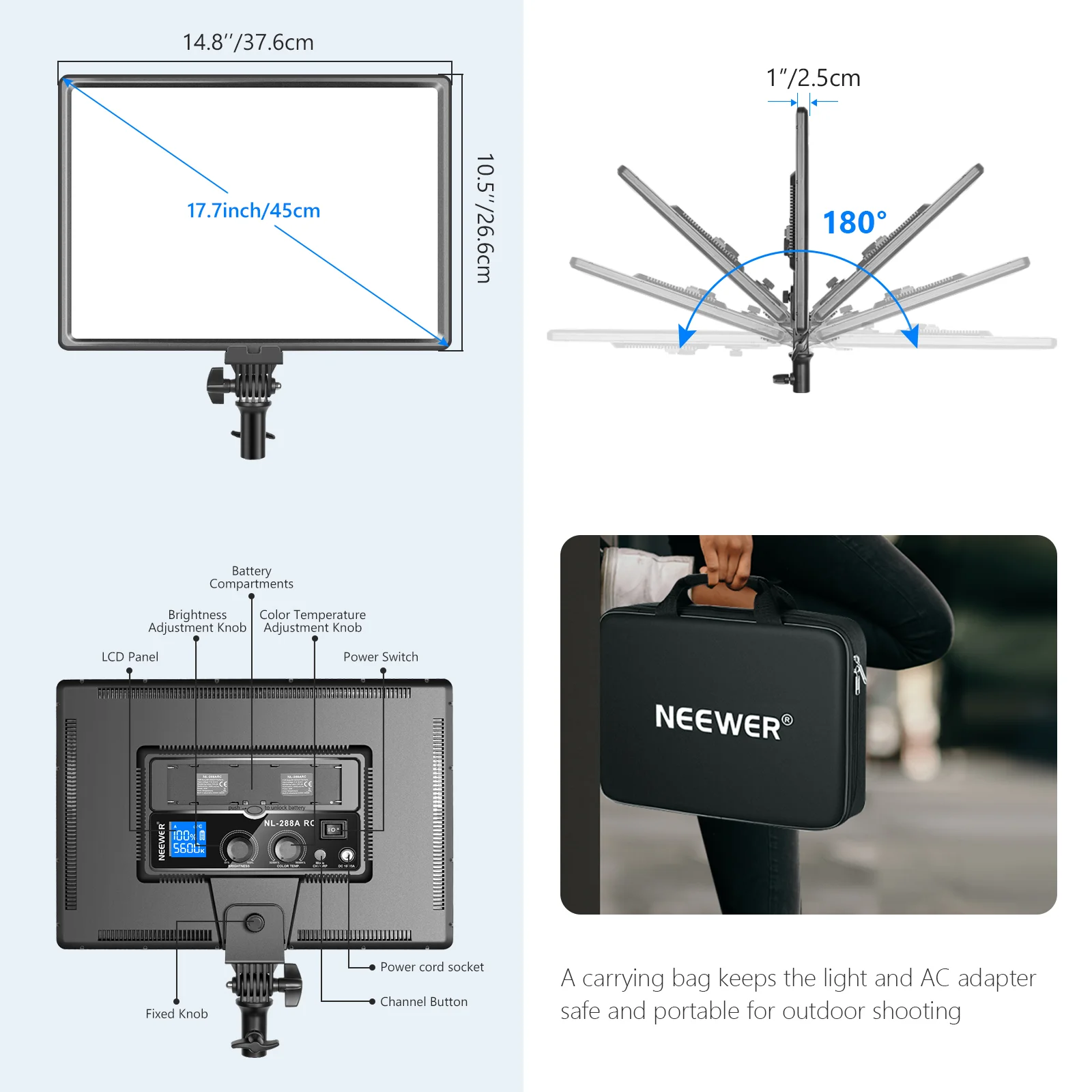 Pannello luminoso a LED grande - Led Light Panel Stream recensione e prezzo